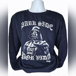 NWOT Star Wars Dark Side Por Vida Crew Neck Sweatshirt Navy Blue Size 2XL